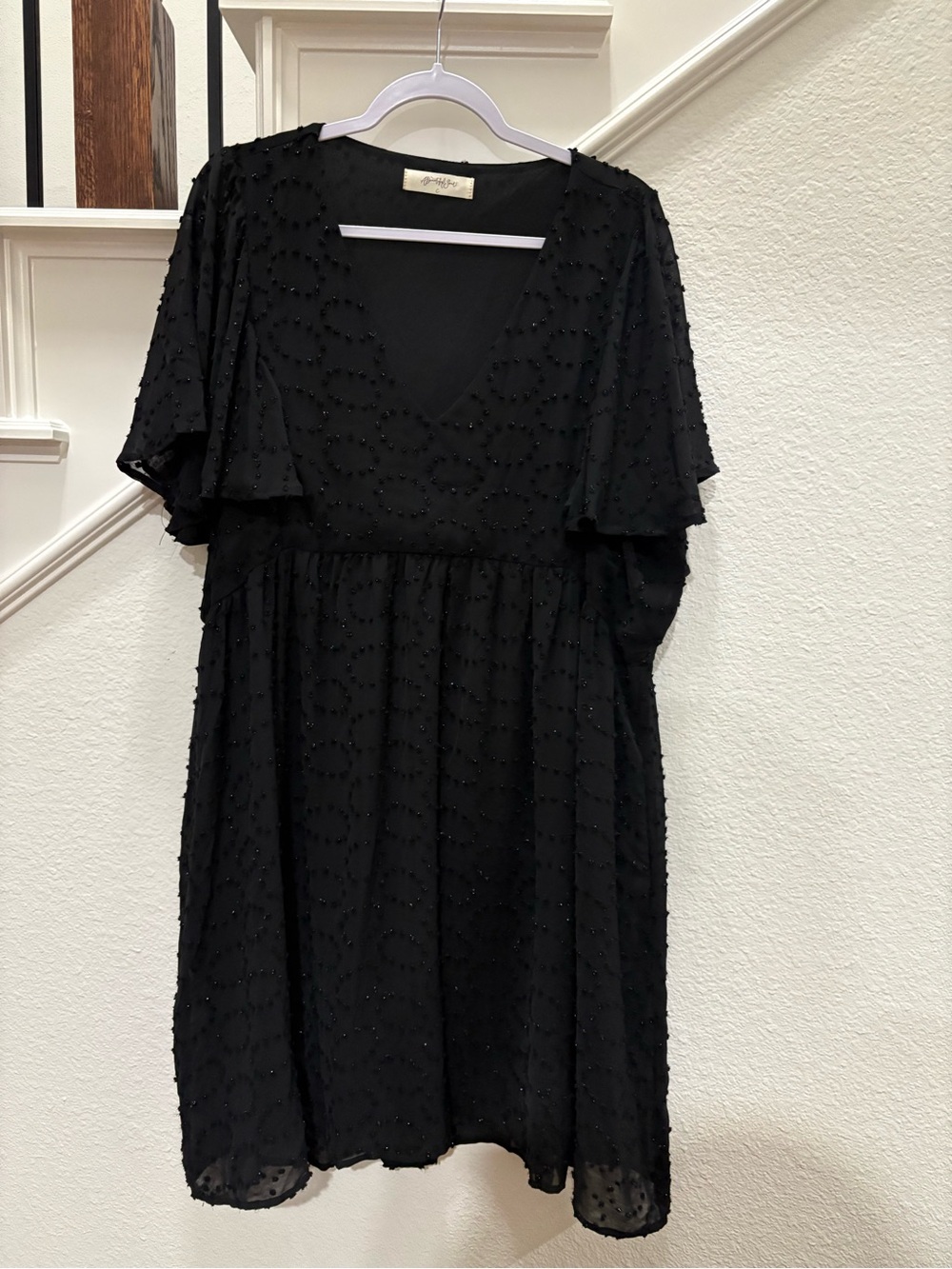 A Beautiful Soul Black Textured Dress